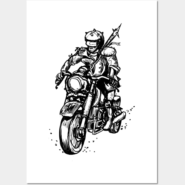 The last motorcycle standing Wall Art by emalandia